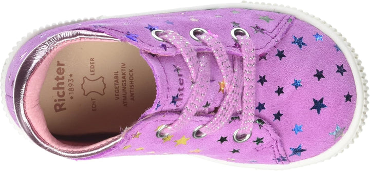 Richter Kinderschuhe Mädchen Vali Sneaker 25 EU Weit Rosette Candy, 25 EU Weit Rosette Candy