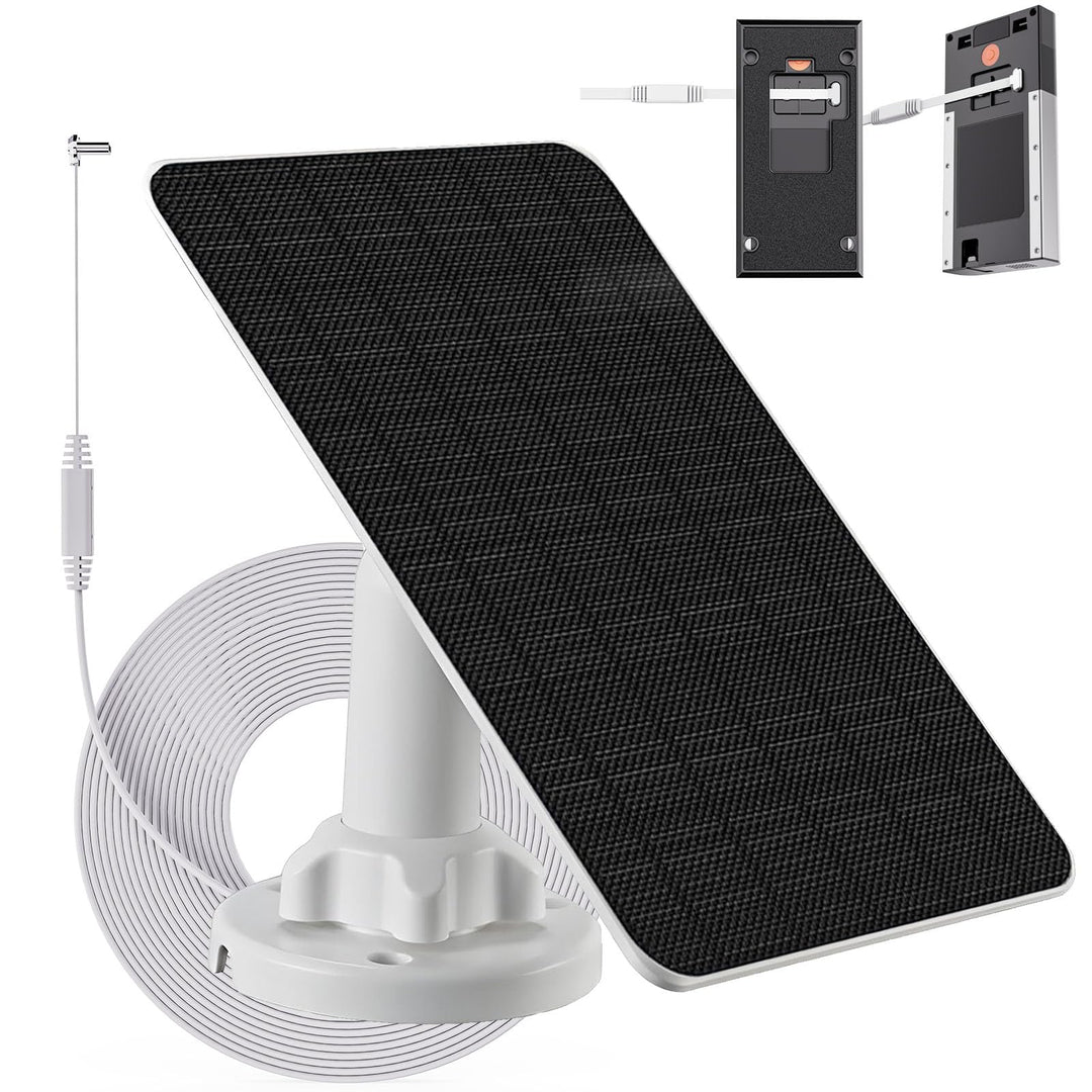 3 W Solarpanel mit eingebautem 4000-mAh-Akku, USB-C-Anschluss, IP65, 4 m Ladekabel, perfekte Kompati