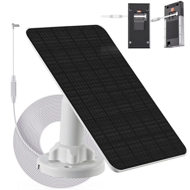 3 W Solarpanel mit eingebautem 4000-mAh-Akku, USB-C-Anschluss, IP65, 4 m Ladekabel, perfekte Kompati