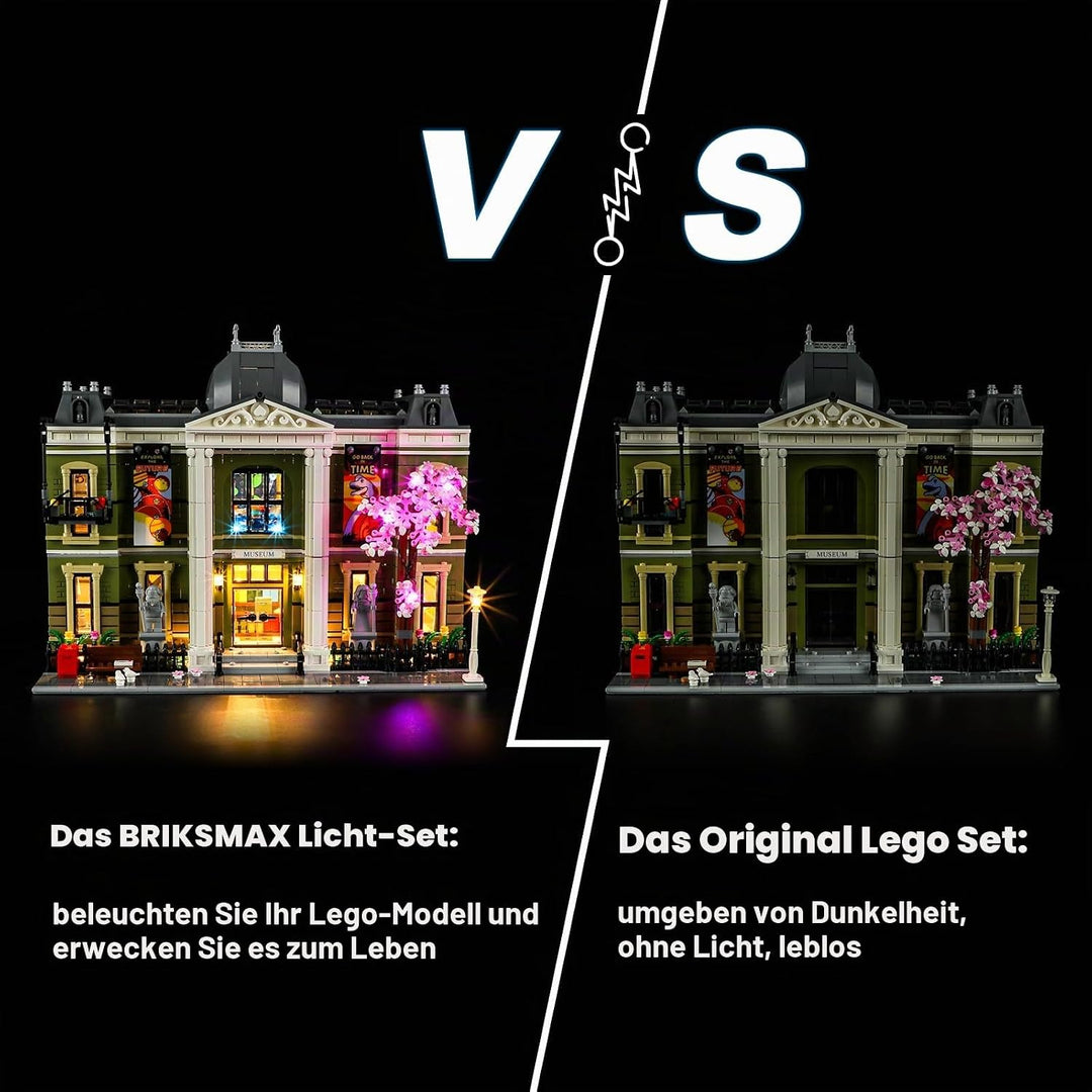 BRIKSMAX 10326 LED Licht für Naturhistorisches Museum - Kompatibel Mit Icons Bausteinen Modell - Ohn