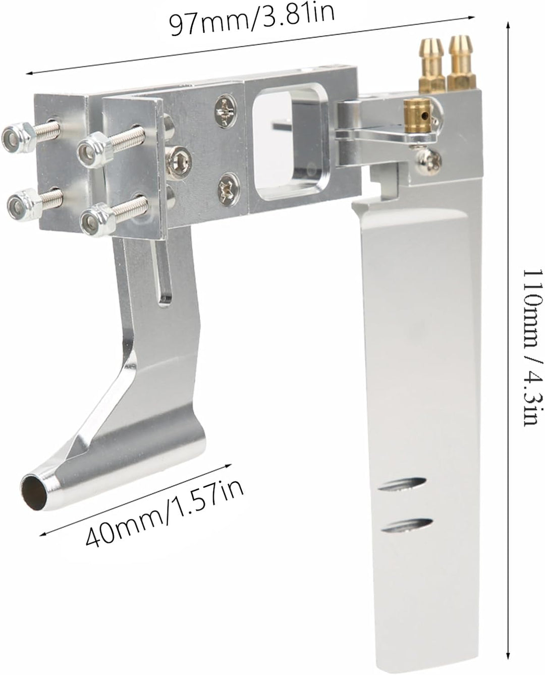 Wellenhalterung Doppeleinlass Wasserloch CNC Drehmaschine Präzisionsfertigung Rc Boot Ruder Set Alum