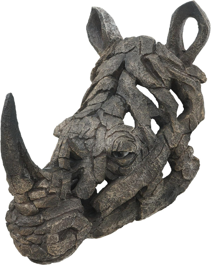 Deko Schädel HWC-H41, Wanddeko Kopf Trophäe, Polyresin Indoor Outdoor - Nashornkopf 26cm, Nashornkop