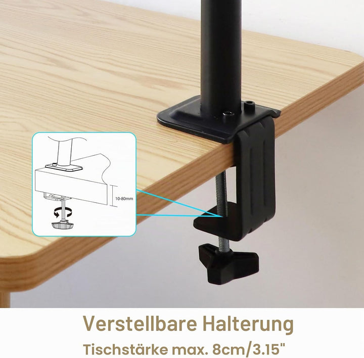 HengLiSam Schreibtisch Katzenbett Halterung, Holz katzenhöhle für Tisch mit Drehbar höhenverstellbar
