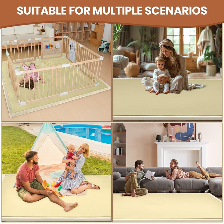 SUNYRISY Krabbelmatte Baby Spielmatte, 3.5cm Dicke Kinderzimmer Spielteppich Kinder Teppich für Mädc