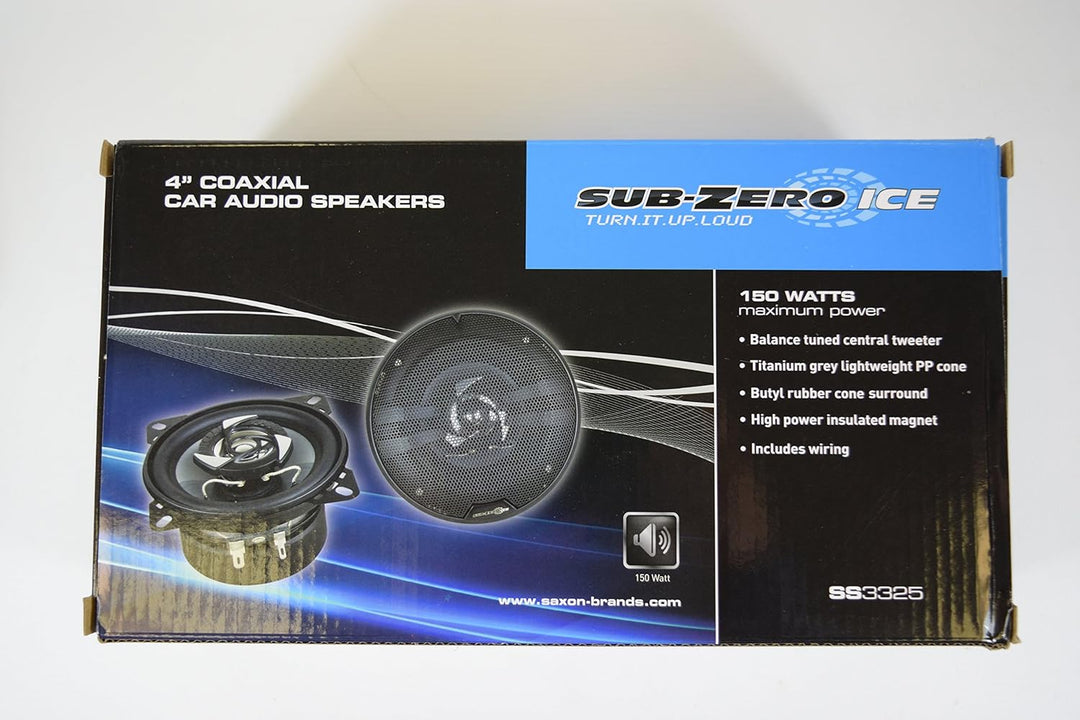 Sub-Zero Ice 10 cm Koaxial 150 W Pkw-Lautsprecher Stereo Musik 10 cm Koaxial 150 W Lautsprecher, 10