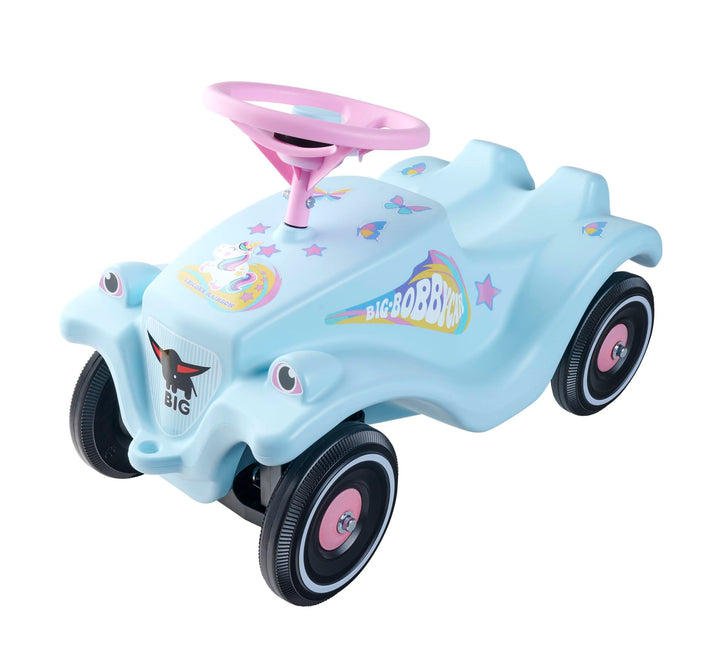 BIG-Bobby-Car-Classic Einhorn - Kinderfahrzeug mit Aufklebern im Einhorn Design, für Jungen und Mädc