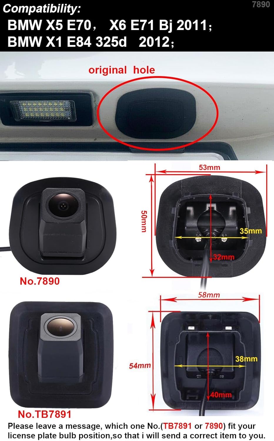 1280 * 720 Pixels 1000tv Lines Auto Rückfahrkamera Einparkkamera Kamera Einparkhilfe Replacement for