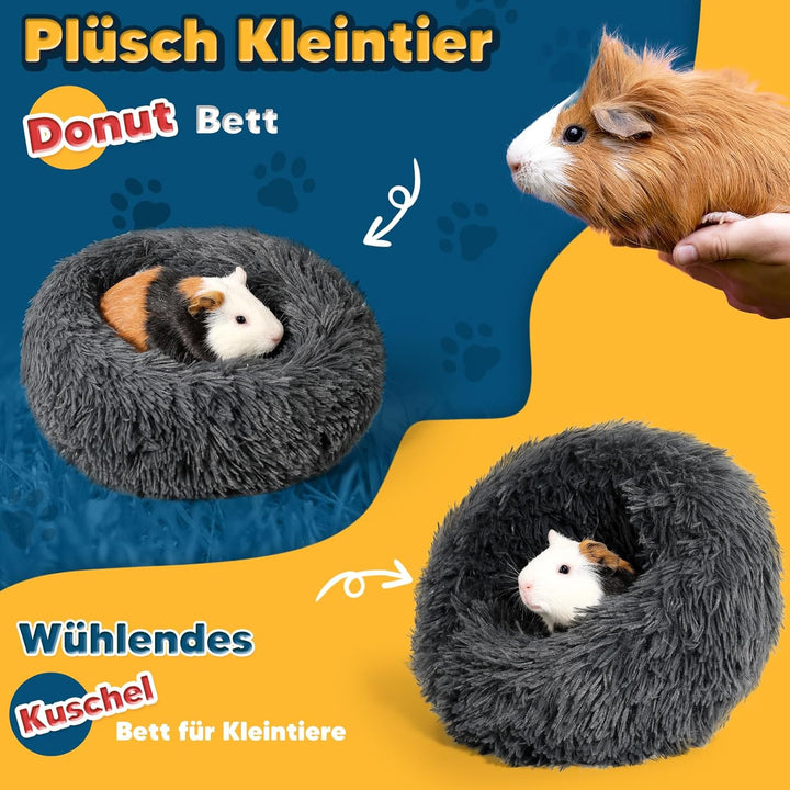 Plüsch Meerschweinchen Bett, Meerschweinchen Kuschelhöhle, herausnehmbares Kissen, super gemütlich,