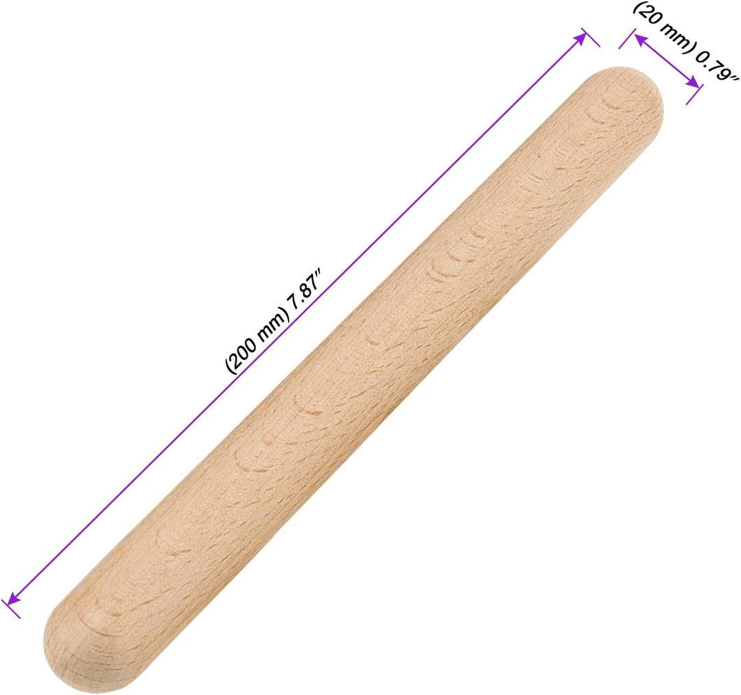 HEIYUET 24 Stück Holz Klanghölzer 20cm Lang, Klangholz Instrument, Klangstäbe Holz Rhythmusstöcke, R