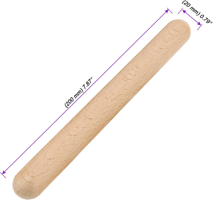 HEIYUET 24 Stück Holz Klanghölzer 20cm Lang, Klangholz Instrument, Klangstäbe Holz Rhythmusstöcke, R