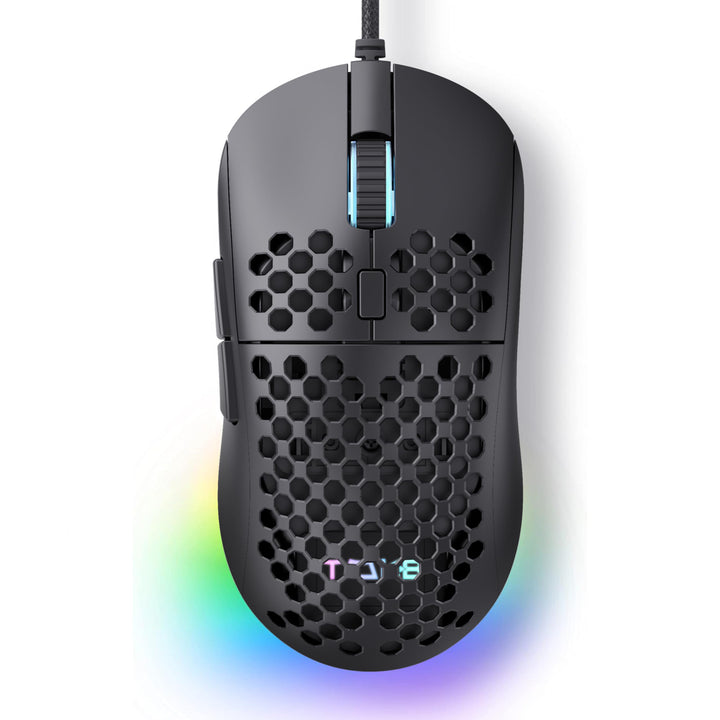 TMKB M1se Gaming Maus mit 12800 DPI Optischer Sensor,6 Programmierbare Tasten Wabenmaus,Anpassbares