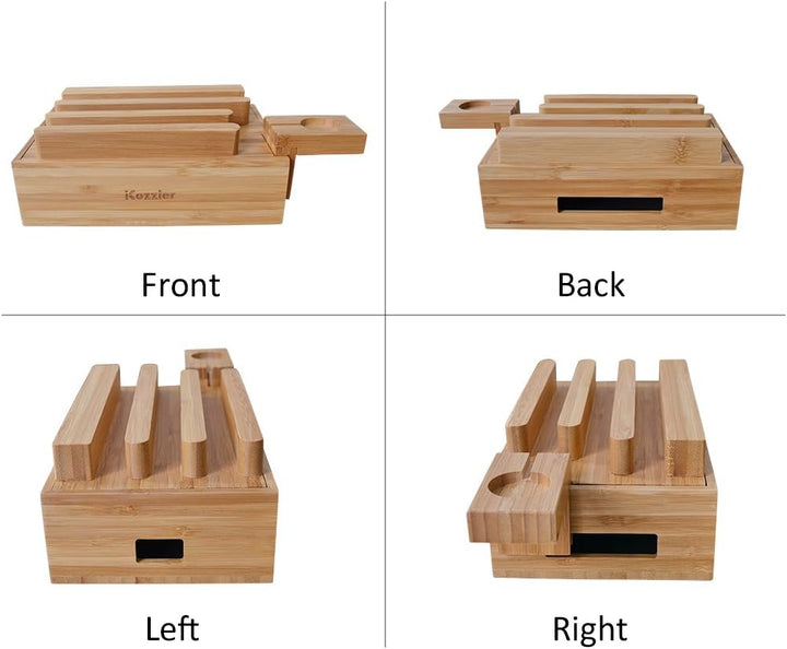 iCozzier Mini Bambus iWatch Ständer Multifunktionelle Ladestation und Kabel Organizer Docking Statio