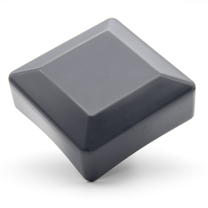 10 Stück Zaunkappen Anthrazit für Aussenmass 80x80mm, Rohrkappen aus hochwertigem Kunststoff, Pyrami