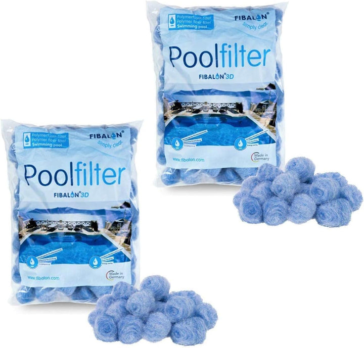 FIBALON 3D Polymerfaserfilter Poolfilter | hochinnovativ & wirksam | 1050g ersetzen 75kg Filtersand