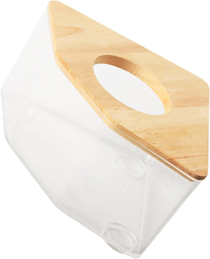 PLUSHCEWT Hamster Sandbad,Hamster Sandbad Container,Transparentes Hamster Sandbad mit Holzdeckel,Ham