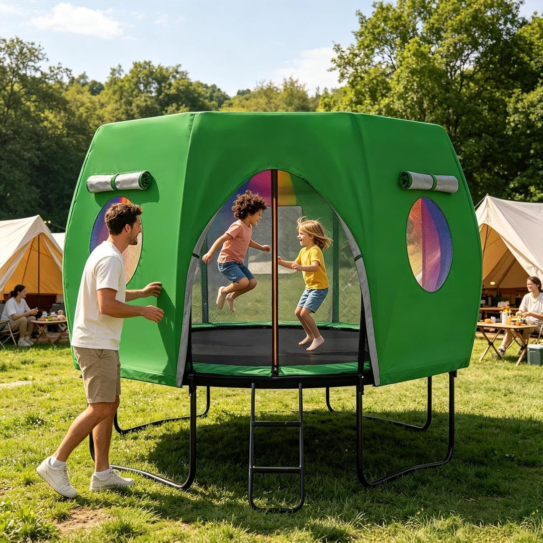 Schutzhülle für Trampolin – Zelt wasserdicht und UV-beständig – Trampolinblende aus Oxford-Gewebe |