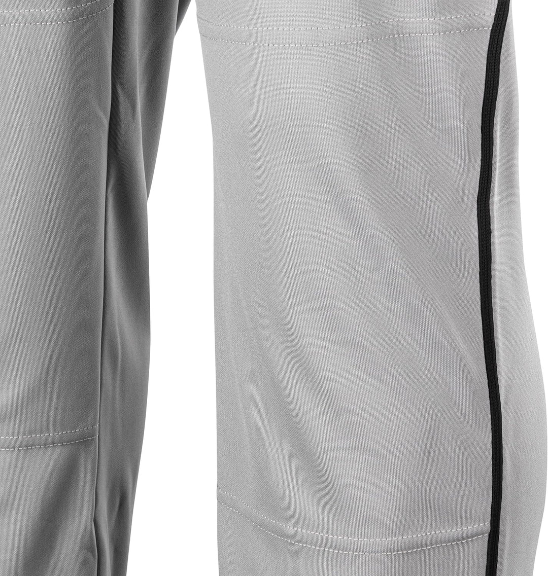 CHAMPRO Baseballhose für Erwachsene, dreifache Krone, offene Unterseite, paspeliert Grau / Schwarz X