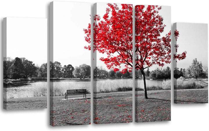 Feeby. Leinwandbild - 5 Teile - Bilder, Wand Bild, Wandbilder, Kunstdruck XXL, 5-Teilig, Typ B, 200x