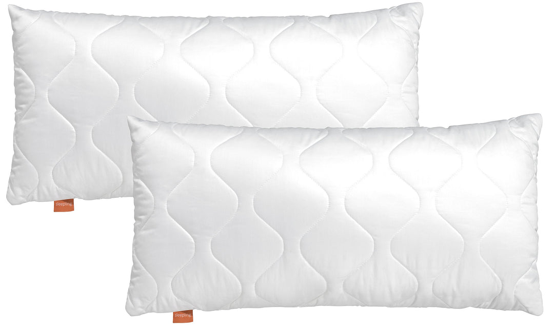 sleepling 2er Set Komfort 100 Kopfkissen, 40 x 70 cm,, waschbar bis 60 Grad, Made in EU, Füll