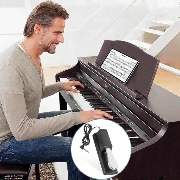 e-piano Pedal für Universal Keyboard Piano, Keyboard Pedal langlebiges Edelstahlpedal für aller Klav