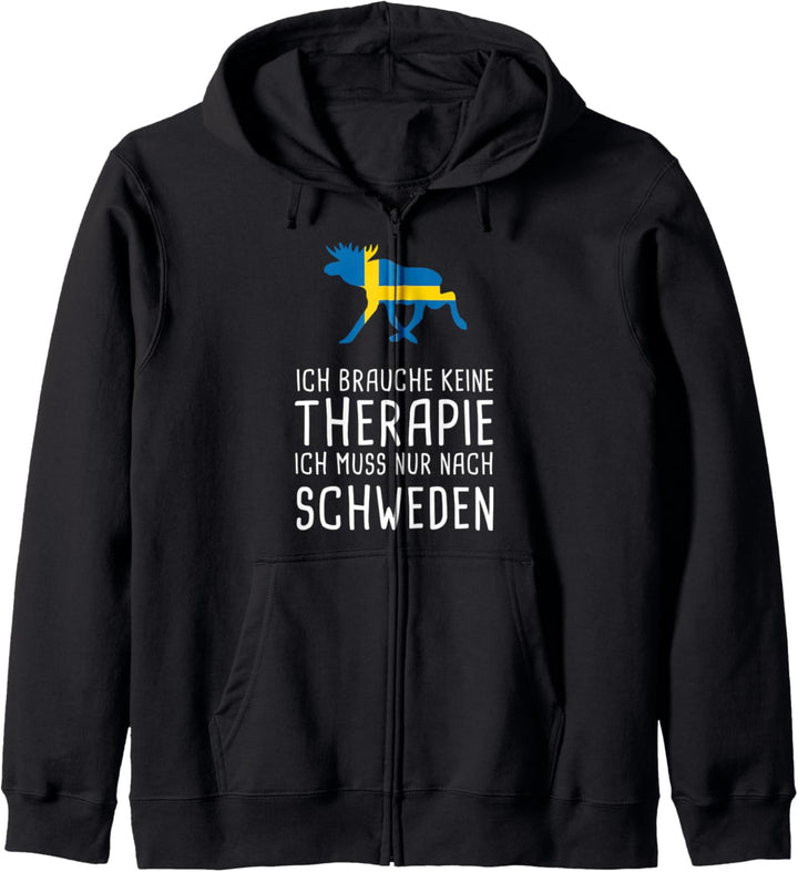 Ich Brauche Keine Therapie Ich Muss Nur Nach Schweden Kapuzenjacke