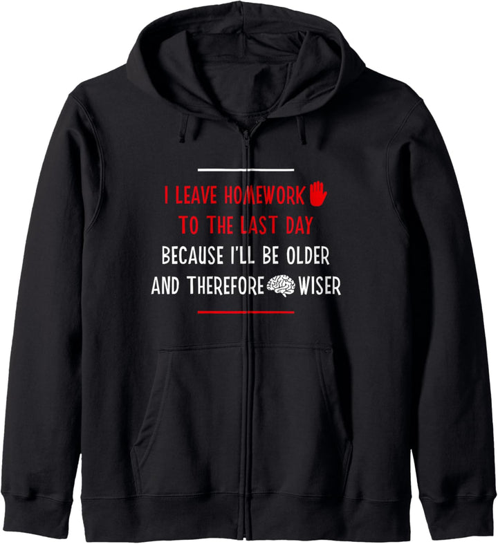 Funny Homework School Humor Saying Teen Girls Boys Student Kapuzenjacke