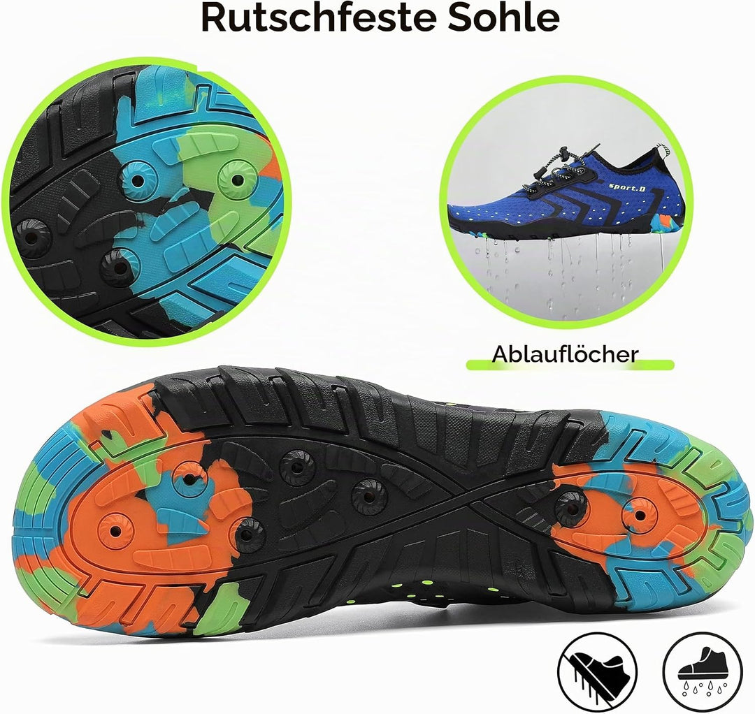 SAGUARO Badeschuhe Strandschuhe Aquaschuhe Wasserschuhe Surfschuhe Schwimmschuhe für Damen Herren Ki