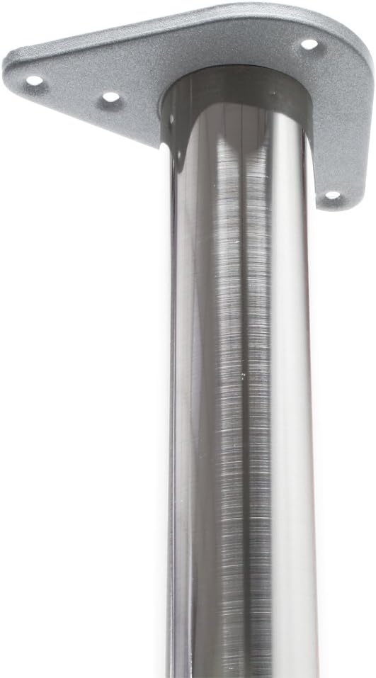 Wiltec Edelstahl Tischbein 4er Set Möbelfuss Verstellbar Ø60mm 710mm Nickel Nickel 710 mm, Nickel 71