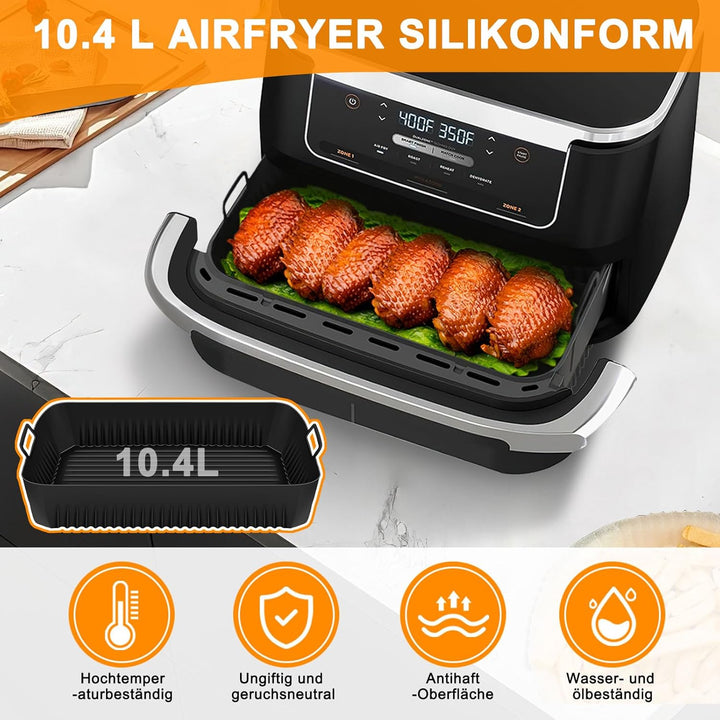 Heissluftfritteuse Zubehör für Ninja Af500EU 10,4 L, 3 Stück Silikonform Für Heissluftfritteuse Zube