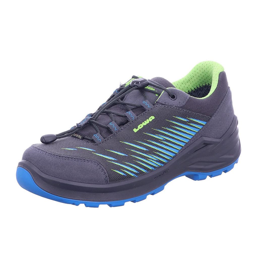 LOWA Halbschuh ZIRROX GTX LO JUNIOR 24 EU Anthrazit Türkis, 24 EU Anthrazit Türkis