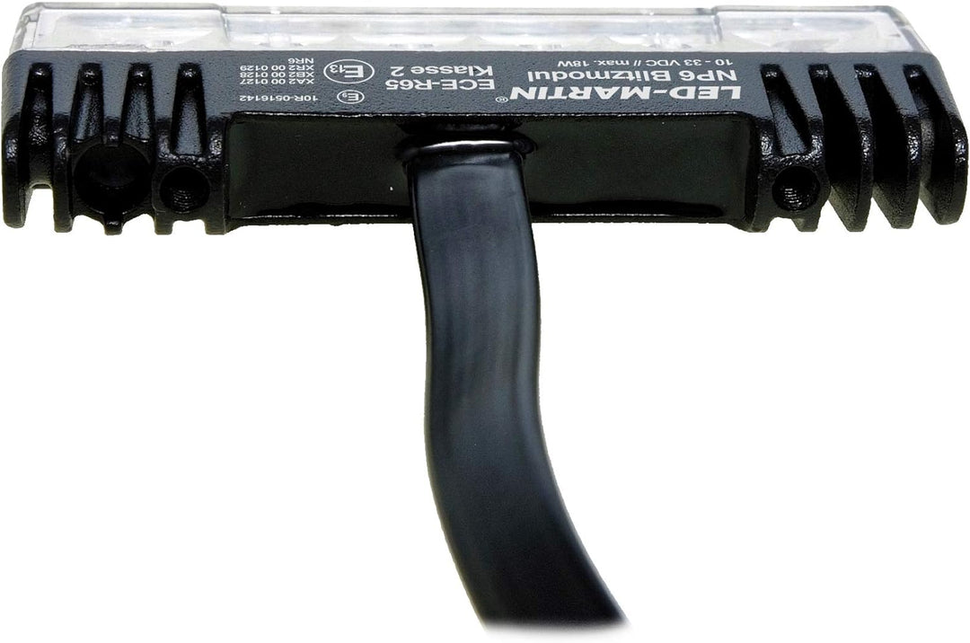 LED-MARTIN NP6 Frontblitzer - blau - ECE-R65 Klasse 2 - Tag-/ Nachtschaltung