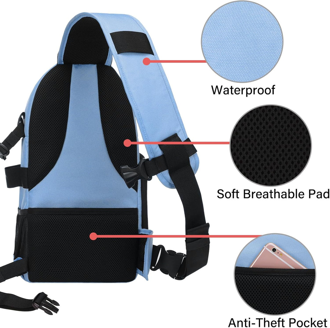 MOSISO Kameratasche Brust, DSLR/SLR/Spiegellose Kamera Rucksack Tasche Stossfester Fotografie Rucksa