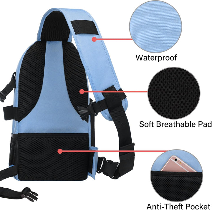 MOSISO Kameratasche Brust, DSLR/SLR/Spiegellose Kamera Rucksack Tasche Stossfester Fotografie Rucksa