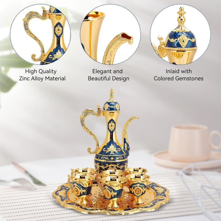 Türkisches Teeset, Tee-Set Tee Oder Kaffee, Vintage Türkisches Kaffeekannen-Set, Türkisches Tee-Set