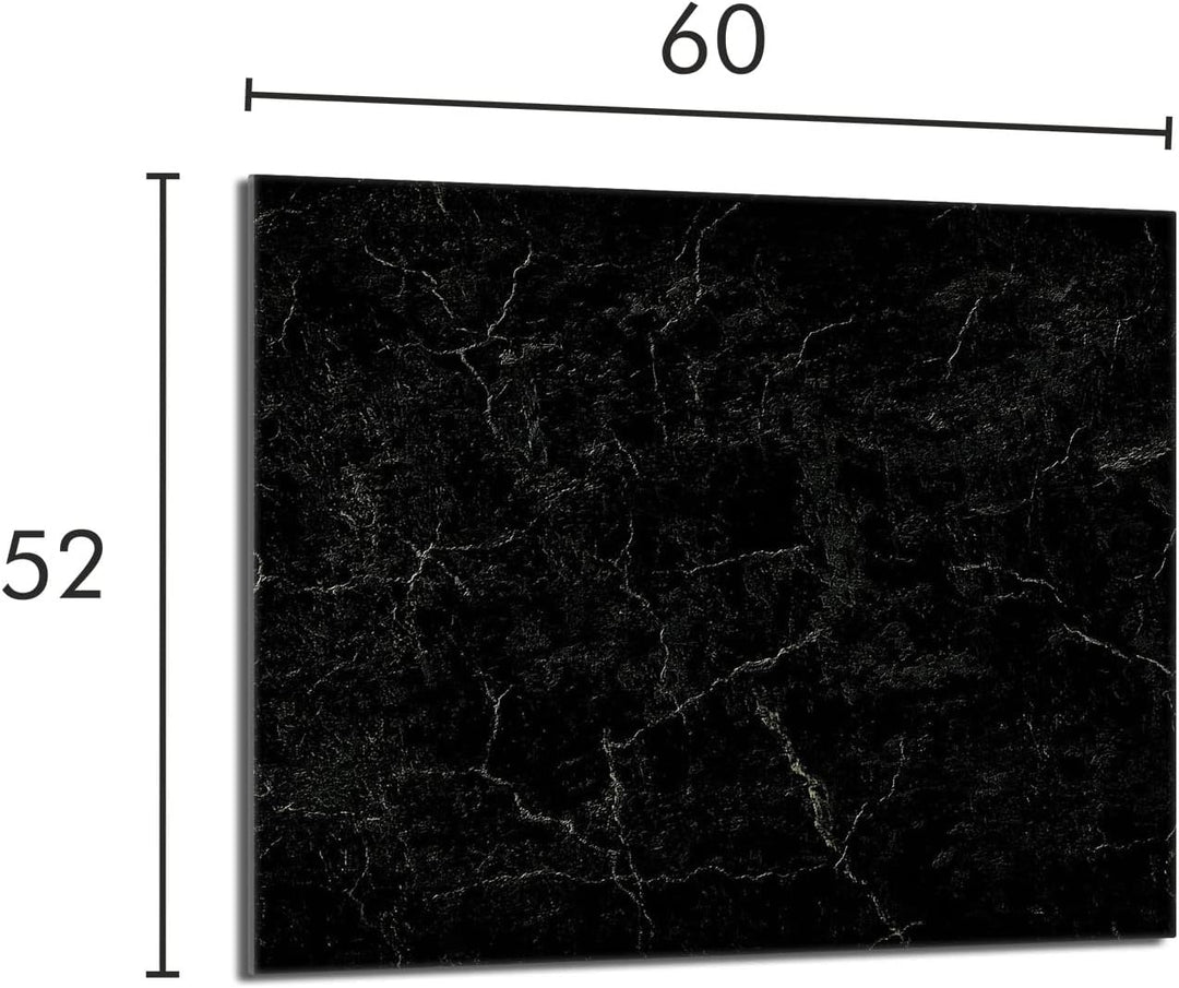 Herdabdeckplatte 60x52 Einteilig Glas Elektroherd Induktion Herdschutz Spritzschutz Glasplatte Deko