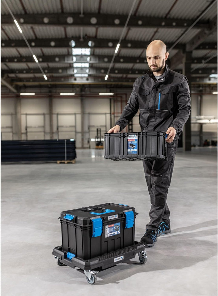 Högert Technik - Niedriger Koffer-Organizer HTM, 5 Funktionelle Tassen, Metallscharniere, Resistent