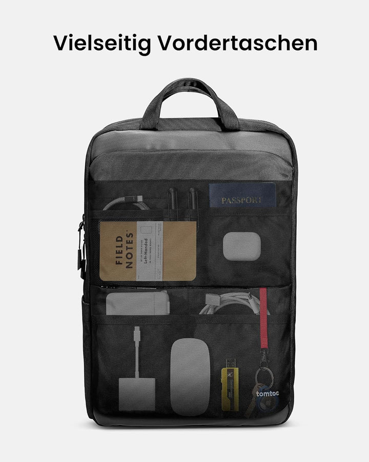 tomtoc 24L Business Laptop Rucksack für 15,6-16 Zoll Computer, Tagesrucksack Professional Backpack R