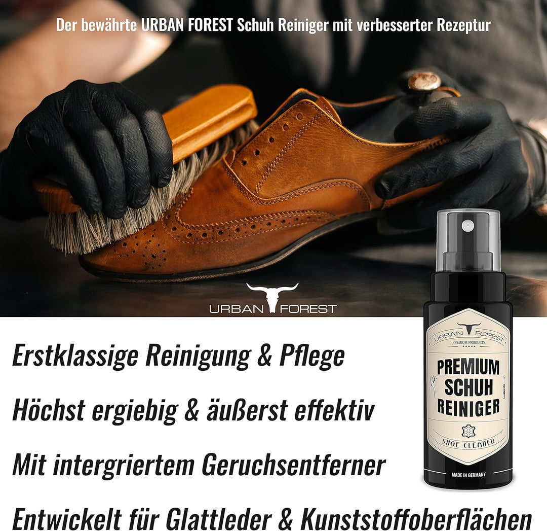URBAN FOREST SPARSET Schuh Reiniger + Schuhwachs Farblos | Professionelle Schuh-Reinigung & Schuh-Pf