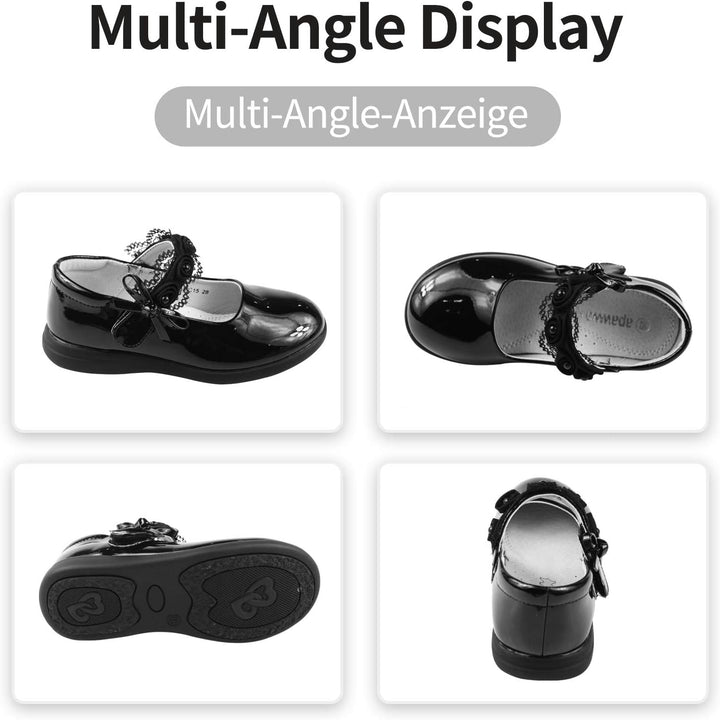 Apawwa MäDchen Mary Jane Flats Schuhe MäDchen Schulschuhe Festliche Schuhe MäDchen Ballerina Schuhe