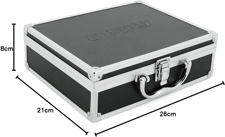 AR Carry Box® Kleine Alubox Alukoffer Aluminium Koffer Werkzeugkoffer leer 260x210x80mm Alu/Schwarz,