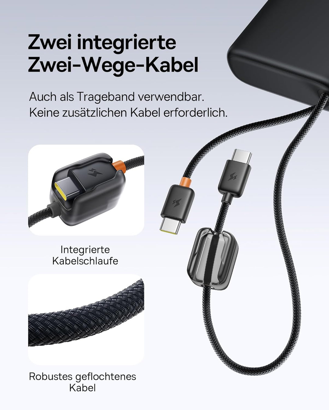 Baseus FC41 145W 25000mAh Powerbank Laptop CCC Zertifizierung, Schnellladen Power Bank mit 2 Integri