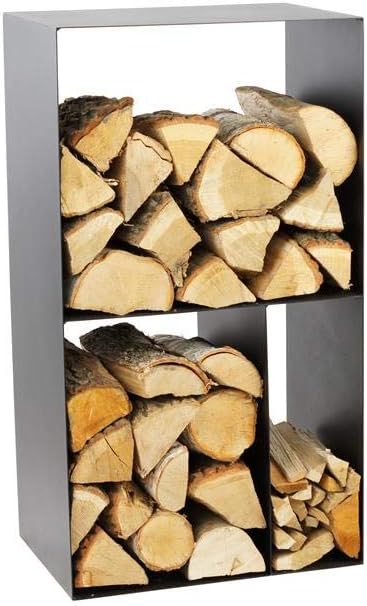 Holzregal Brennholzregal Kaminholzregal Magnus R146 schwarz