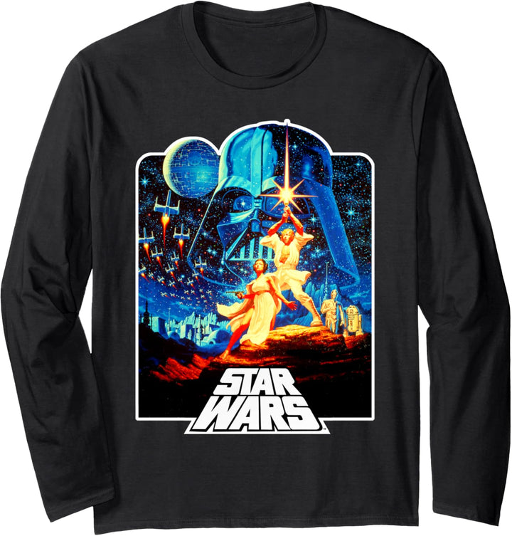 Star Wars Large Classic Movie Poster Langarmshirt