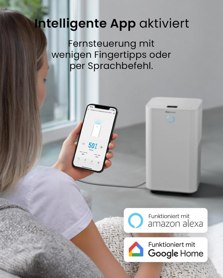 Pro Breeze OmniDry Luftentfeuchter mit App &amp; WLAN, 12L in 24h Entfeuchtungsleistung - Luftentfeuchte