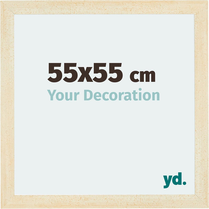yd. Your Decoration - Bilderrahmen 55x55 cm - Bilderrahmen aus MDF mit Acrylglas - Antireflex - Ausg