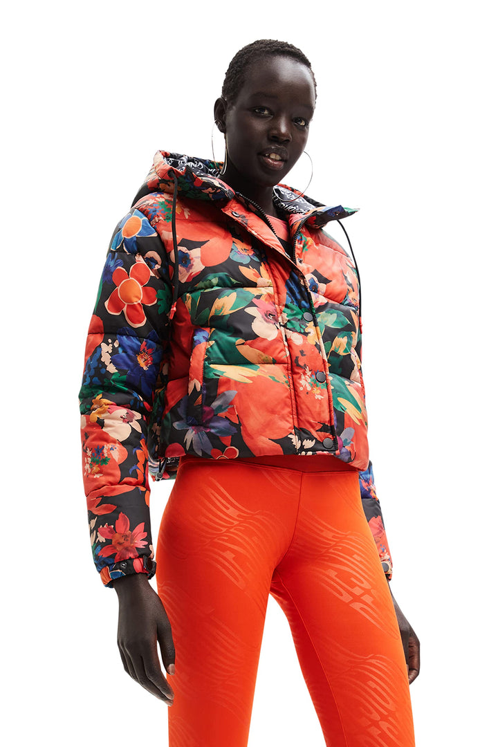 Desigual Damen Padded Short Overcoat XS Material Finishes, XS Material Finishes