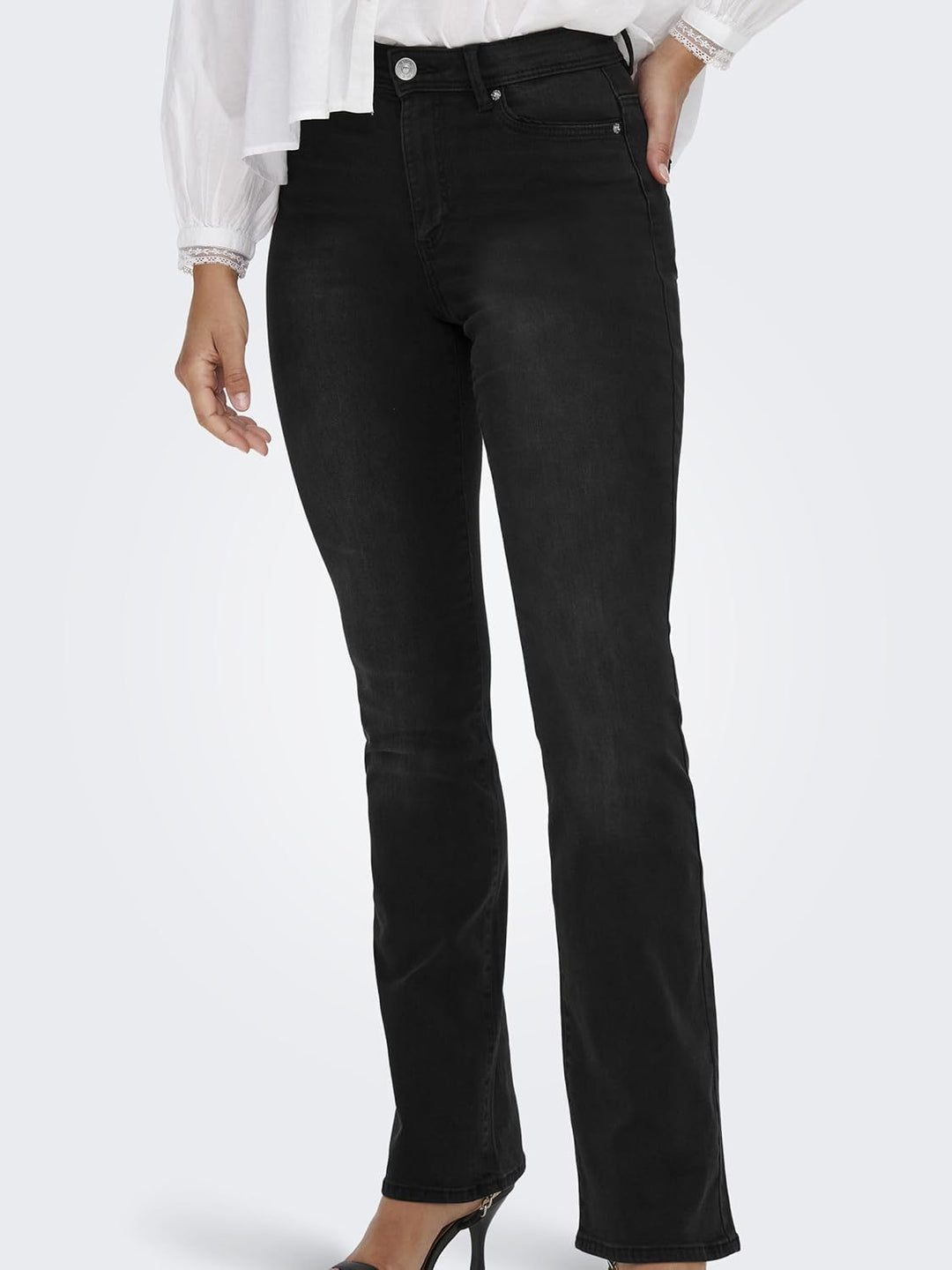ONLY Female Flared fit Jeans ONLWAUW Hohe Taille Ausgestellt Jeans, XS / 30L