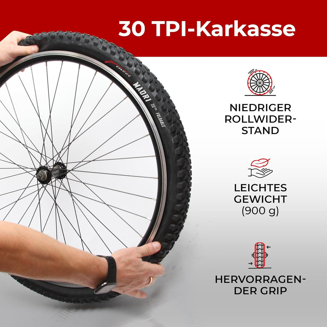 Fincci Paar MTB Reifen 27.5x2.35 Zoll 60-584 Faltbar Fahrradreifen für Rennrad Mountainbike Schlamm