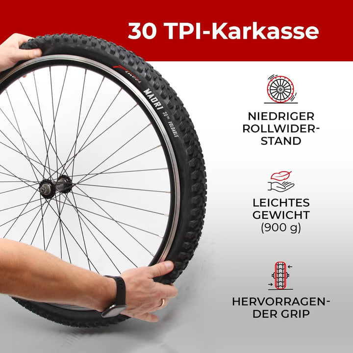 Fincci Paar MTB Reifen 27.5x2.35 Zoll 60-584 Faltbar Fahrradreifen für Rennrad Mountainbike Schlamm
