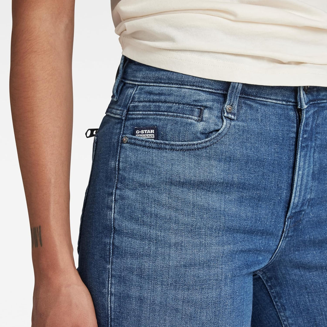 G-Star Damen Noxer Straight Jeans 23W / 28L Blau (Faded Neptune Blue D17192-6550-c571), 23W / 28L Bl